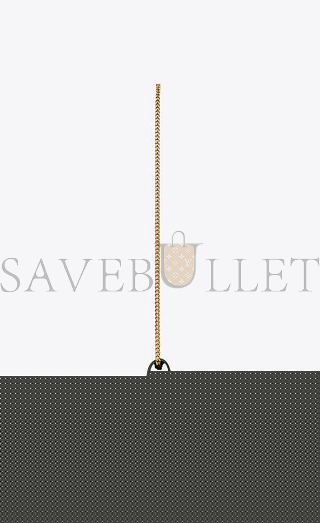 YSL CASSANDRE MATELASSÉ CHAIN WALLET IN GRAIN DE POUDRE EMBOSSED LEATHER 377828BOW013051 (22.5*14*4cm)