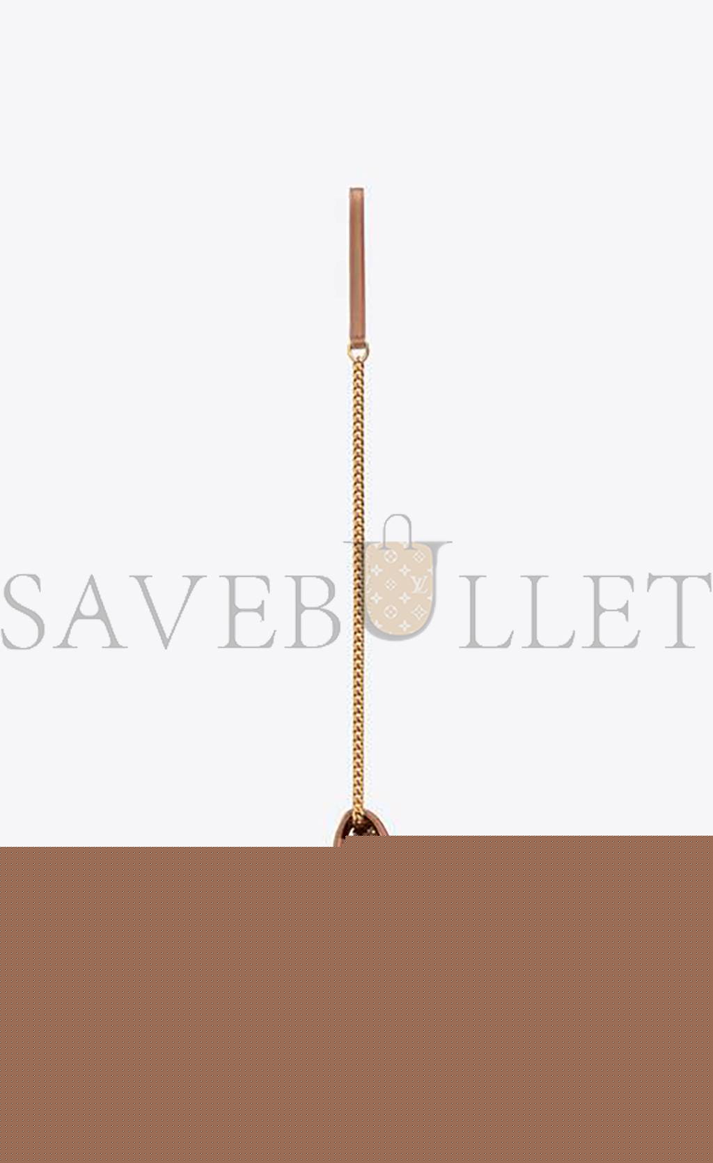 YSL CASSANDRE MATELASSÉ ENVELOPE CHAIN WALLET IN GRAIN DE POUDRE EMBOSSED LEATHER 695108BOW019830 (19*12.5*3.5cm)