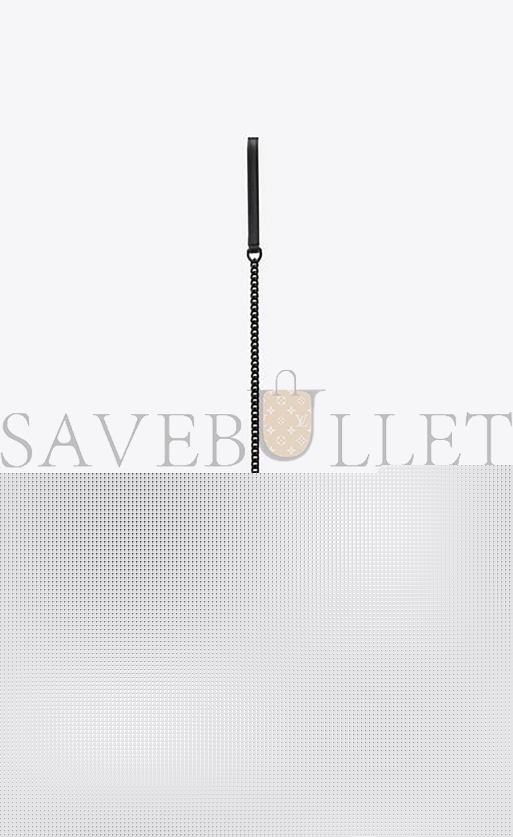 YSL CASSANDRE MATELASSÉ ENVELOPE CHAIN WALLET IN GRAIN DE POUDRE EMBOSSED LEATHER 695108BOW081000 (19*12.5*3.5cm)