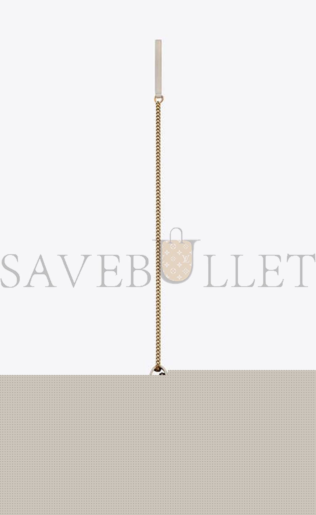 YSL CASSANDRE ENVELOPE CHAIN WALLET IN SMOOTH LEATHER 743050AAB4K9290 (19*12.5*3.5cm)