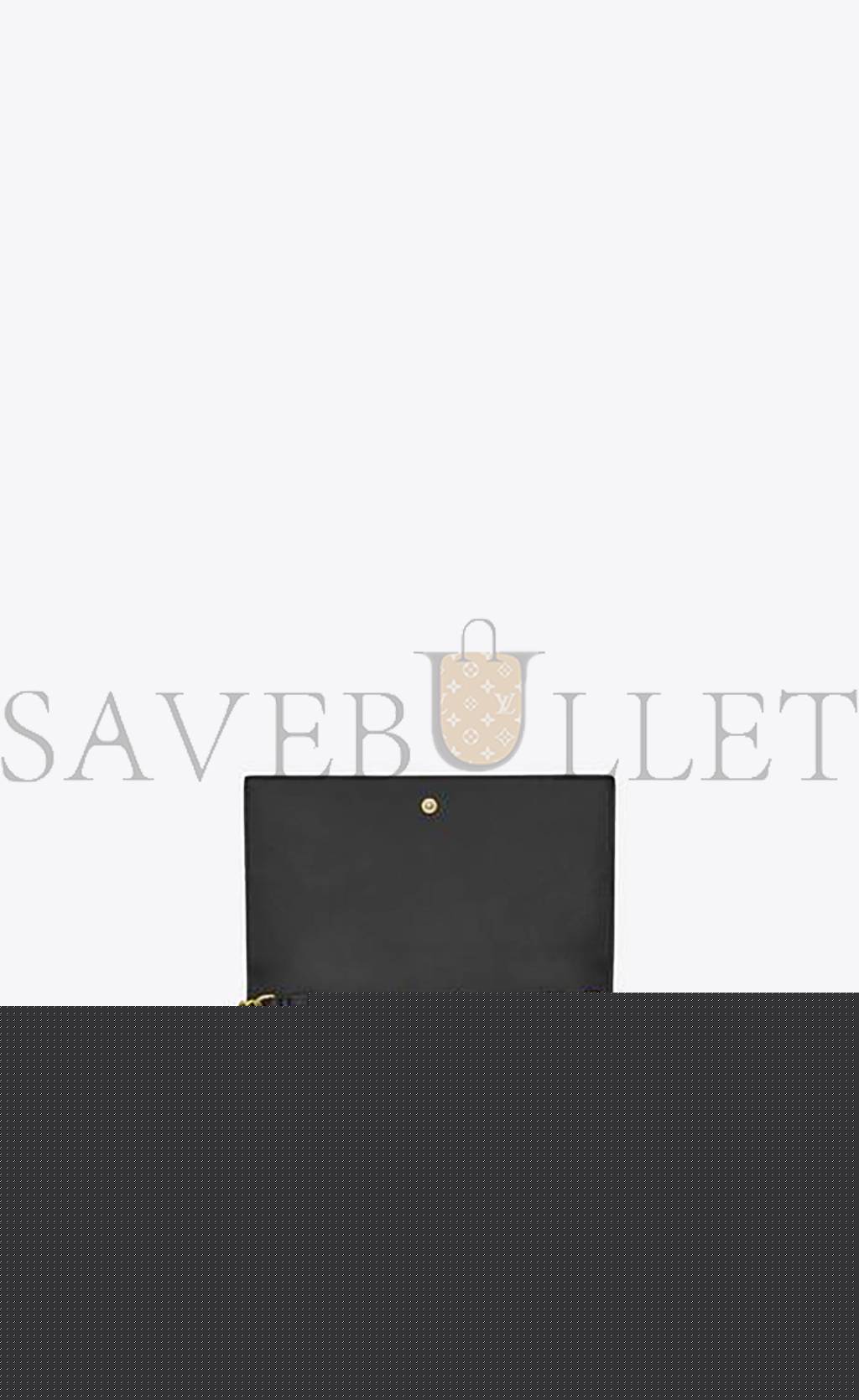 YSL CASSANDRE CHAIN WALLET IN CROCODILE-EMBOSSED SHINY LEATHER 747464DND1J1000 (22.5*14*4cm)