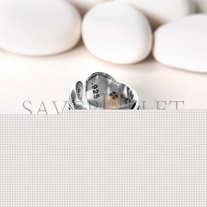 Ch*0me He**ts small scroll label ring