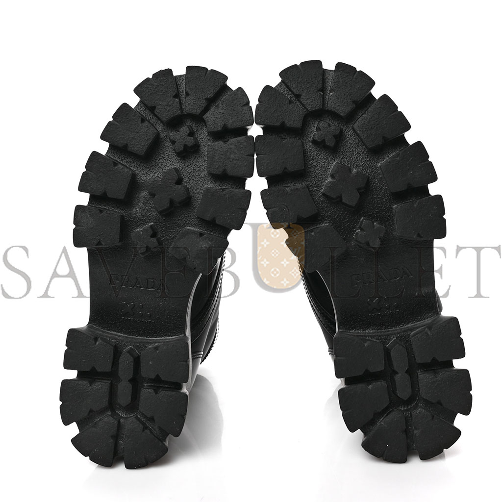 Pra*a spazzolato rois re-nylon metal triangle logo monolith pouch pocket 55mm boots 37 black