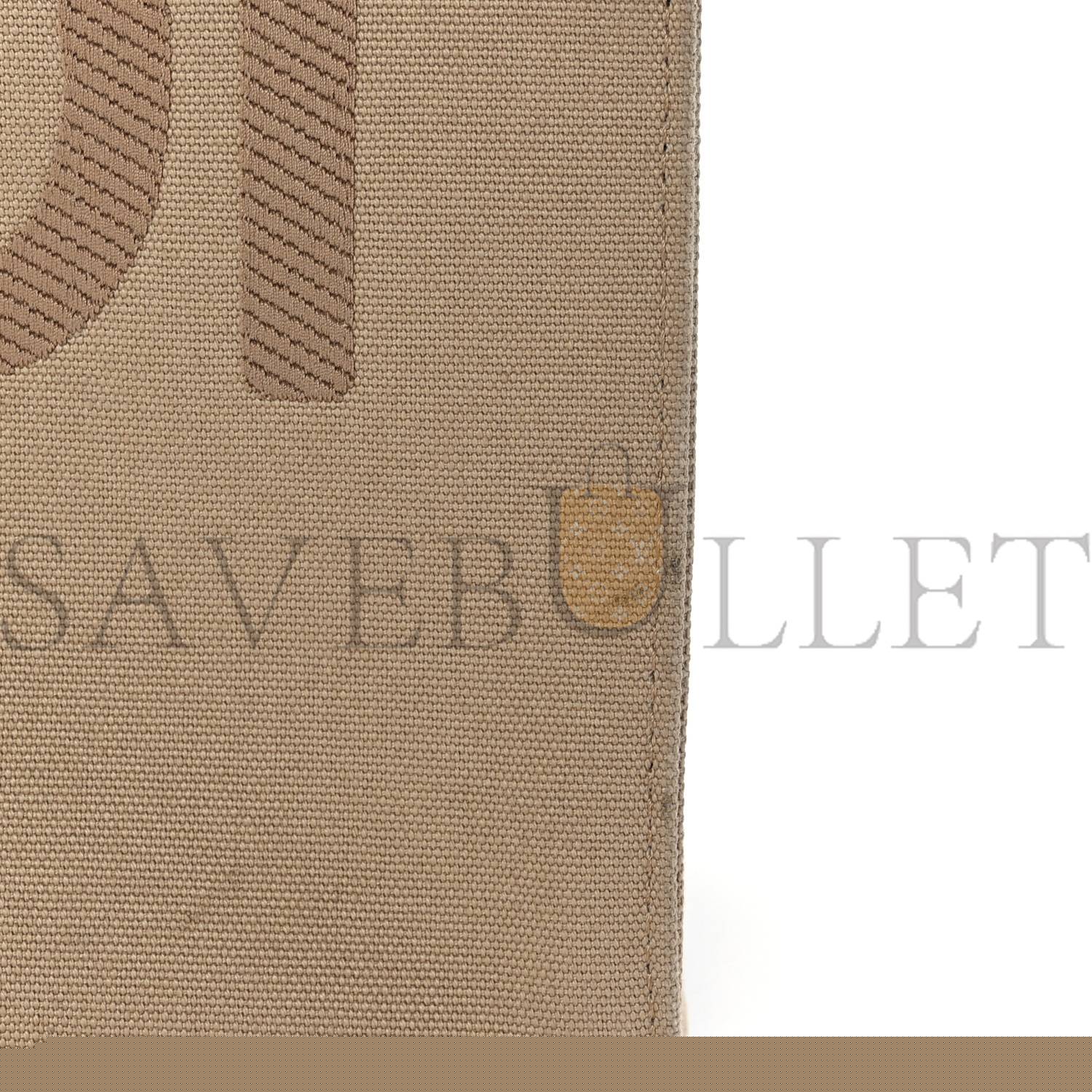F**di canvas vitello king logo embroidered medium F**di sunshine shopper tote sand ghianda (35*30*15cm)