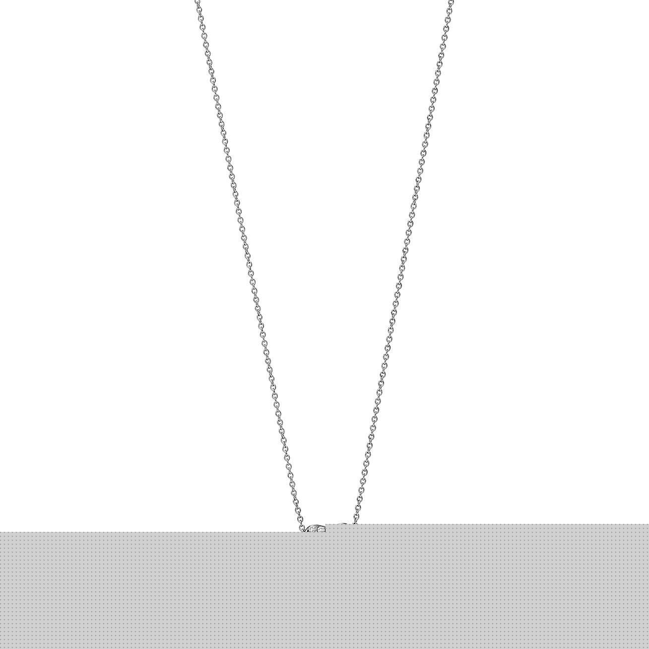 T*f*ny elsa peretti® bean® design pendant in platinum with diamonds, 9 mm