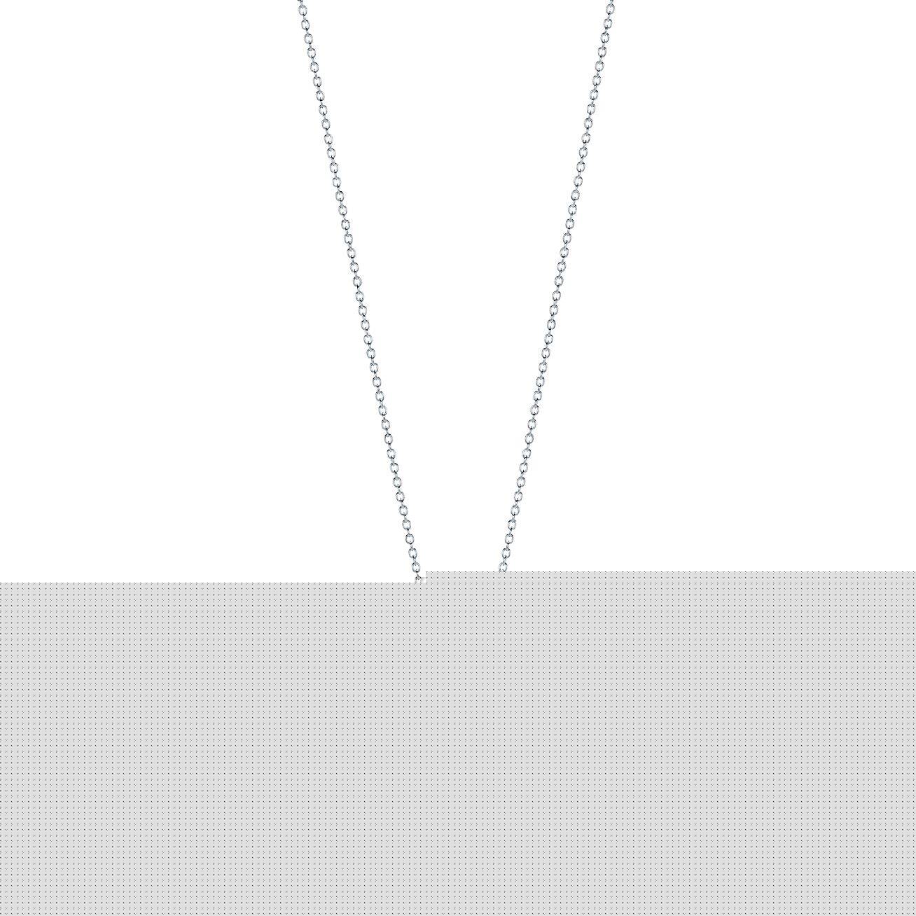 T*f*ny t diamond pendant in 18k white gold with a baguette diamond