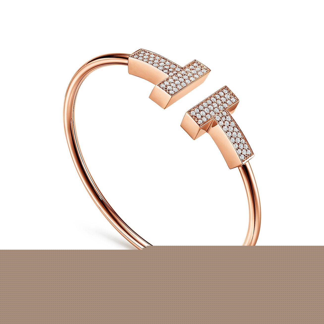 T*f*ny t wide diamond wire bracelet