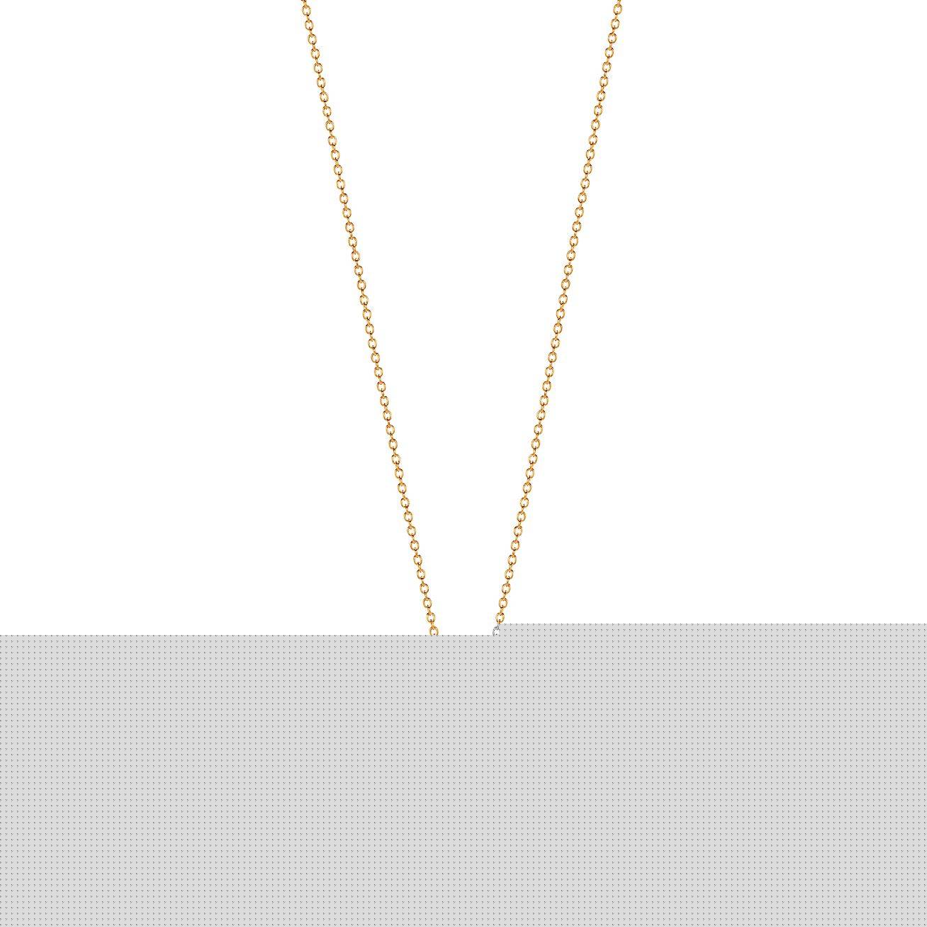 T*f*ny t diamond pendant in 18k gold with a baguette diamond