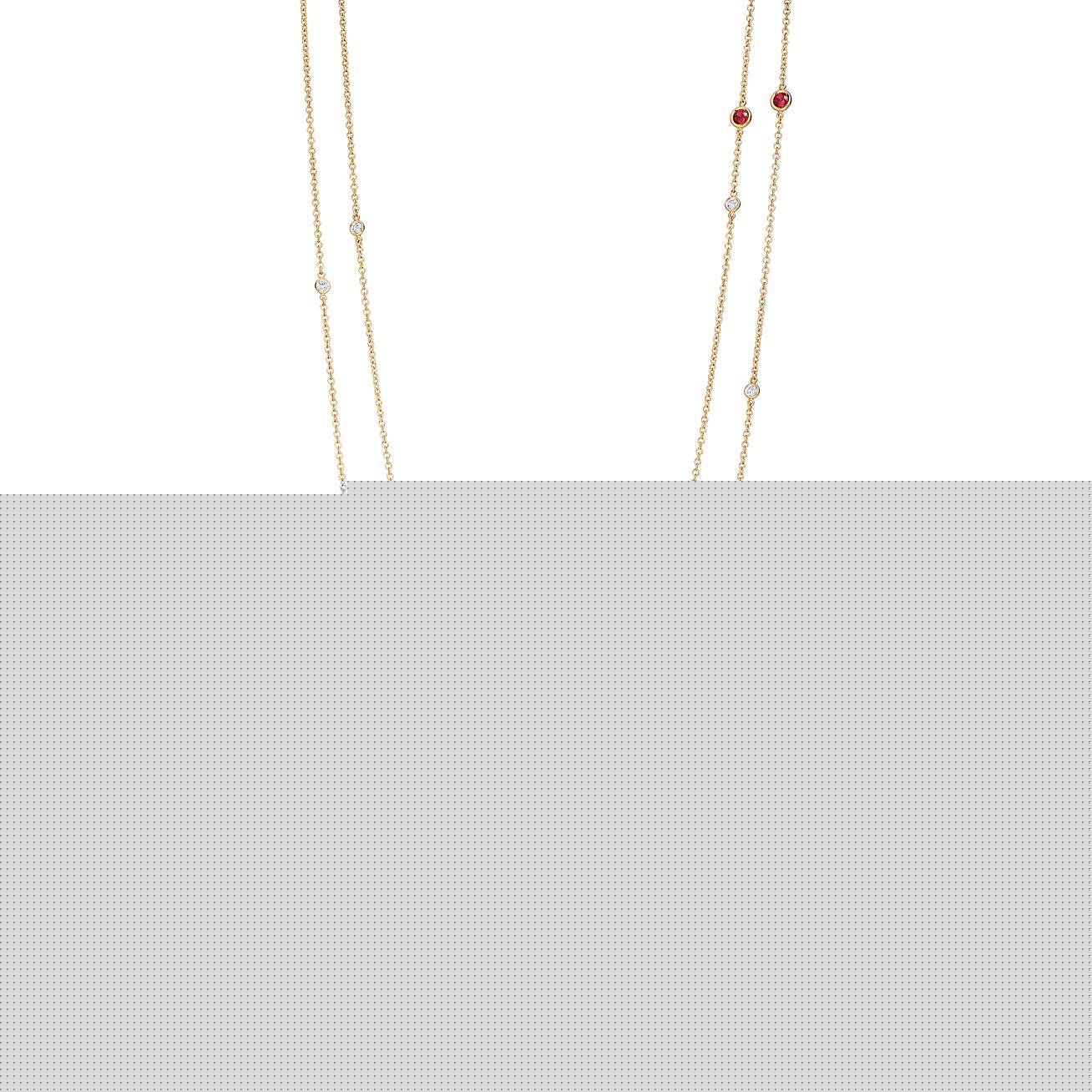 T*f*ny elsa peretti® color by the yard sprinkle necklace in gold with rubies and diamonds