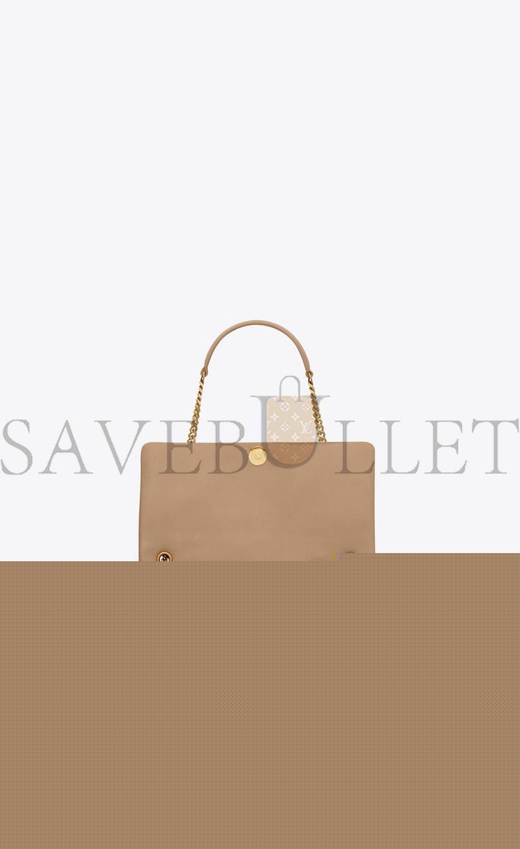 YSL JAMIE MEDIUM CHAIN BAG IN LAMBSKIN AND SUEDE 515821COPP72646 (25*15*7.5cm)
