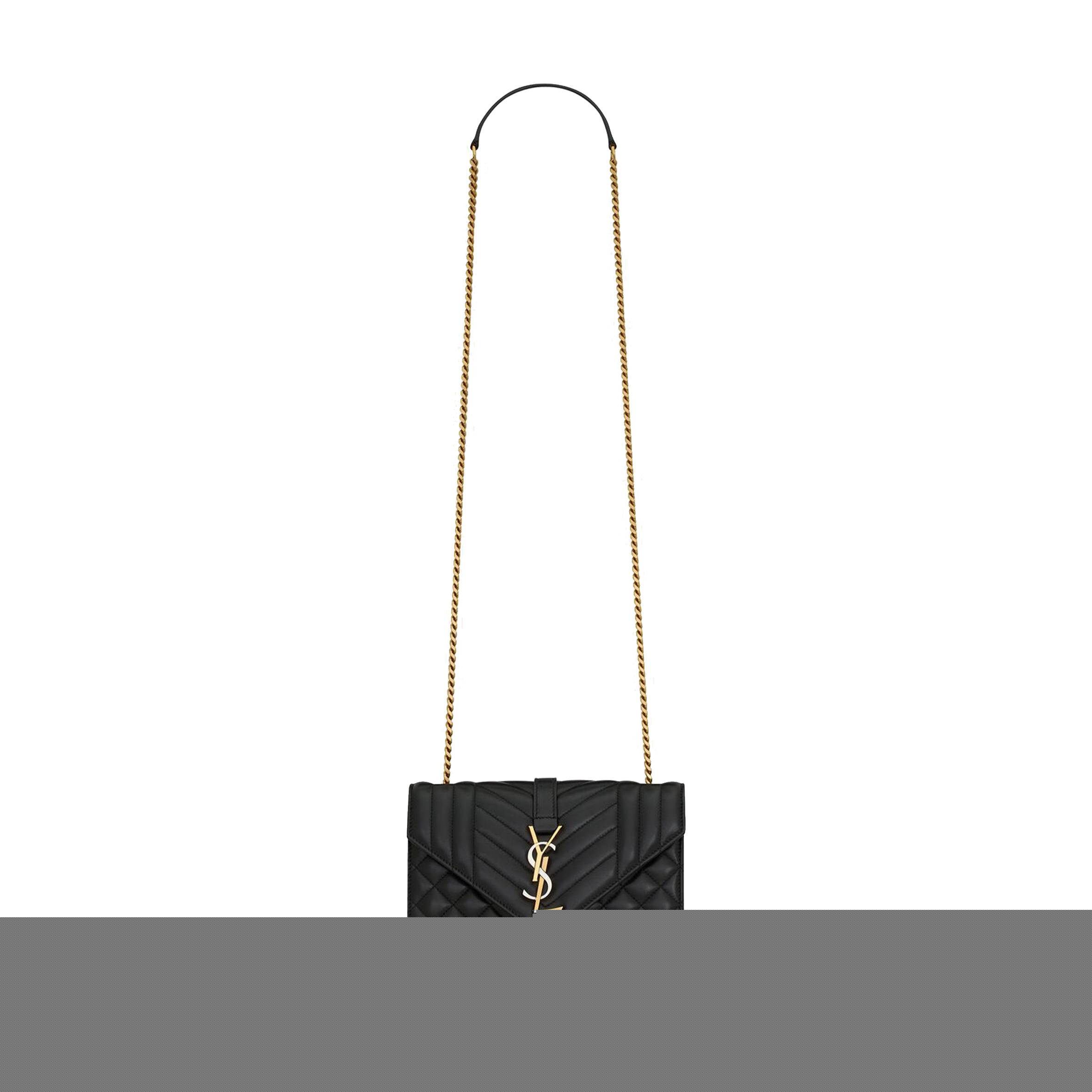 YSL SMALL ENVELOPE IN MIX MATELASS&EACUTE; LEATHER 600195AABZO1025 (21*13*6cm)
