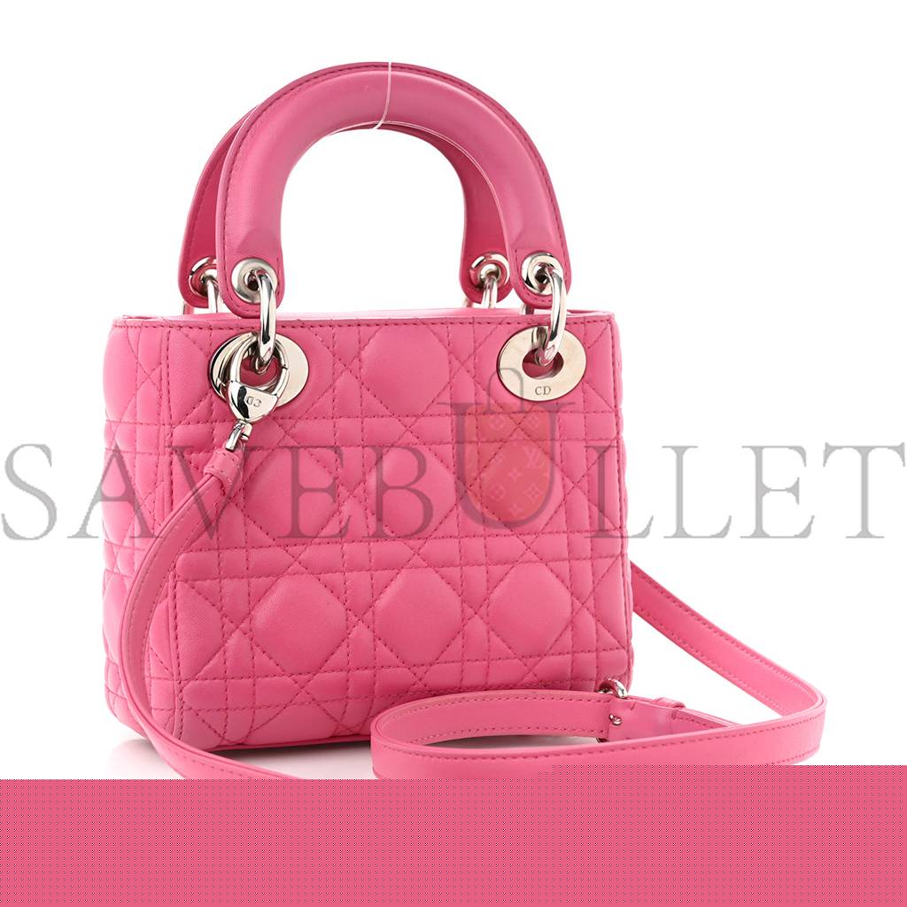 D*or lambskin cannage mini lady D*or sorbet (17*15*7cm)