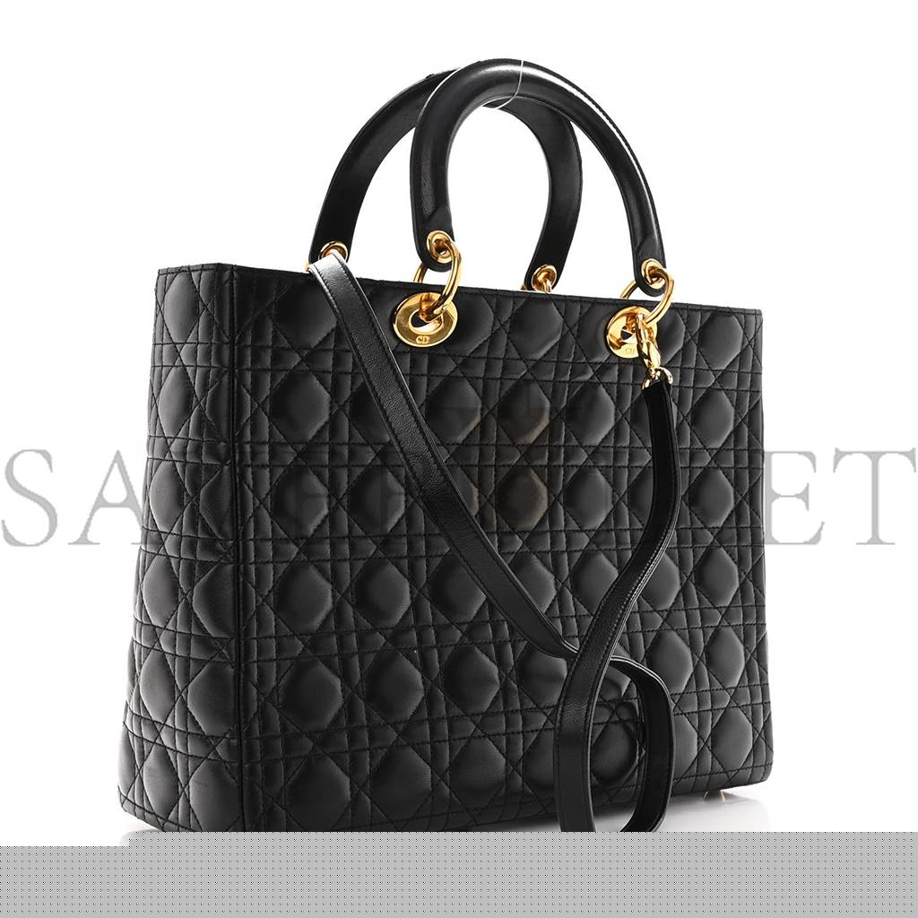 D*or lambskin cannage large lady D*or black (32*25*12.1cm)