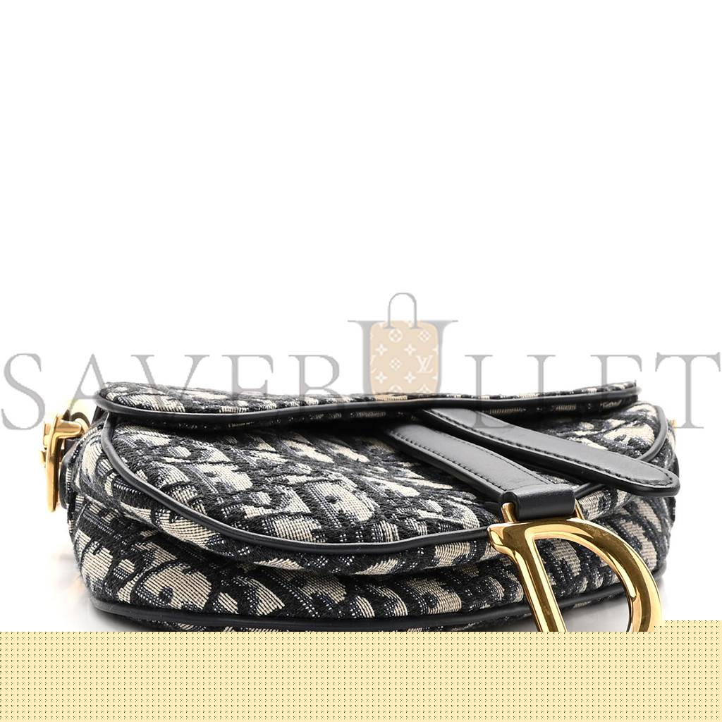 D*or oblique mini saddle bag blue (23*15*3.8cm)