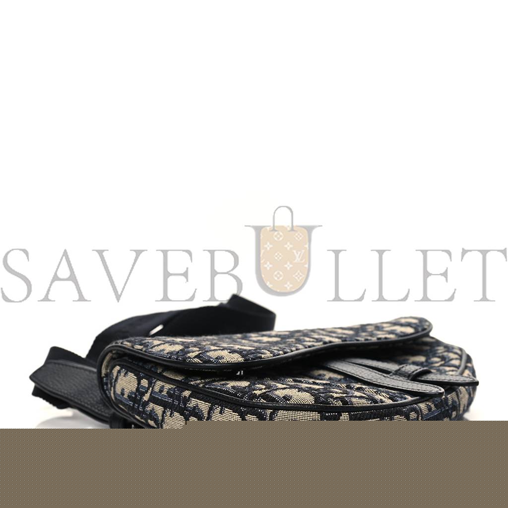 D*or oblique mens mini saddle bag blue (23*18*2.5cm)