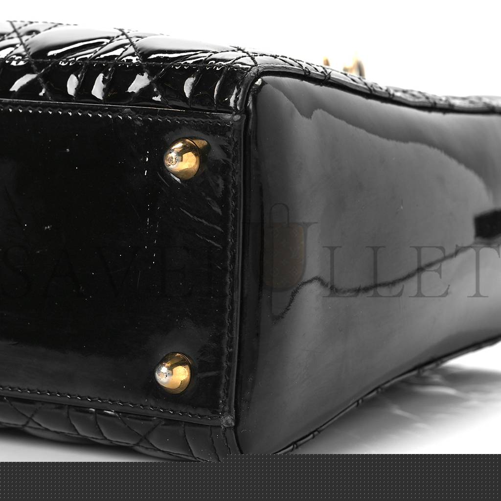 D*or patent cannage large lady D*or black (32*25*12.1cm)