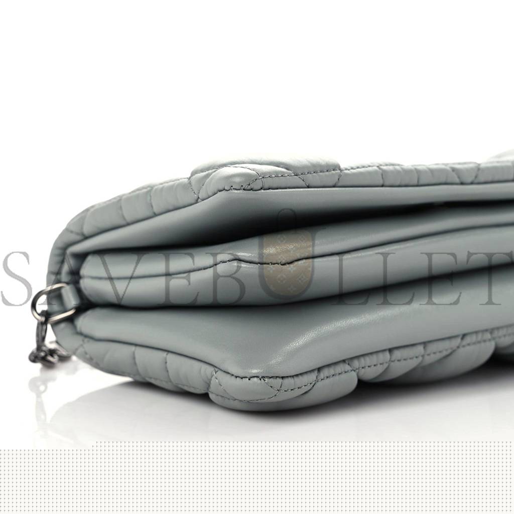 D*or calfskin macrocannage mini caro bag grey (20*12*5.1cm)