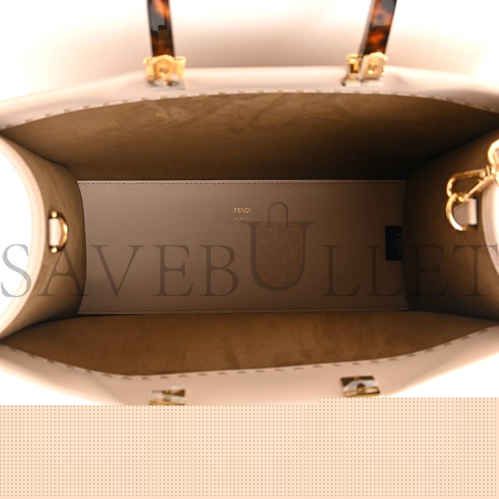 F**di vitello king plexiglass medium F**di sunshine shopper tote light rose (36*31*15cm)